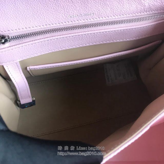 DELVAUX女包 2019春夏最新色 專櫃原廠皮 德爾沃女手提包 DV0020粉色銀扣 小號Delvaux單肩包  fcs1142